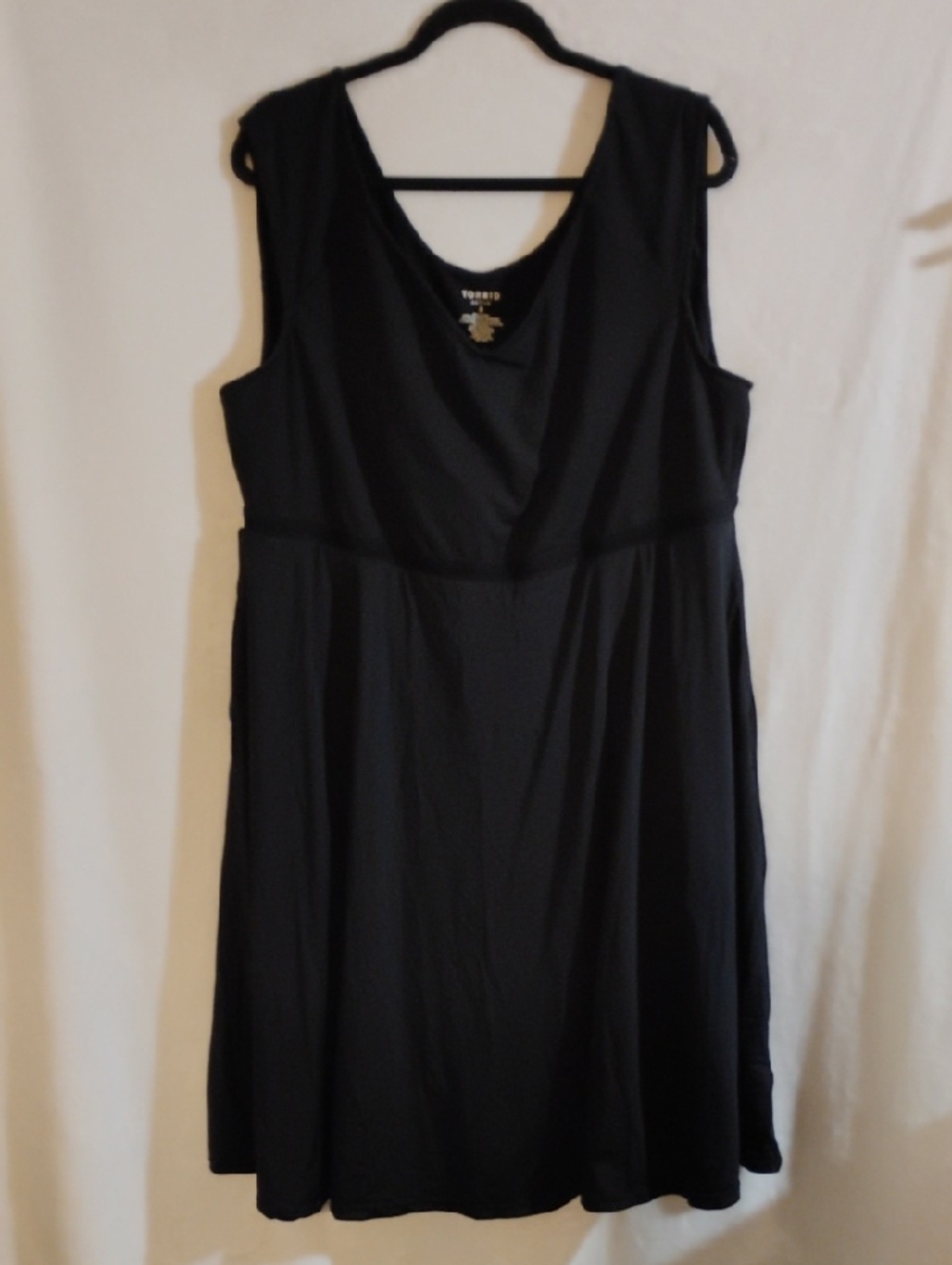 Torrid Black Sleeveless Core Midi Active Dress With Bike Shorts Pockets Size 2
